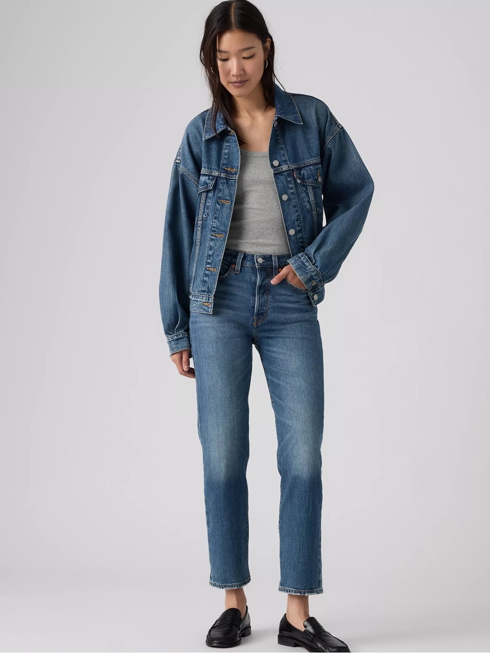 New Levi’s wedgie ankle jeans medium wash